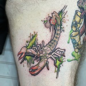 Read more about the article Albino Radscorpion done by Annie
